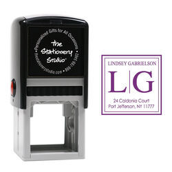 Modern Initials with Name Self Inking Stamper